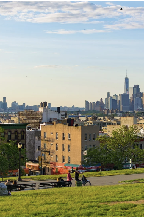 View from Sunset Park of NYC skyline
